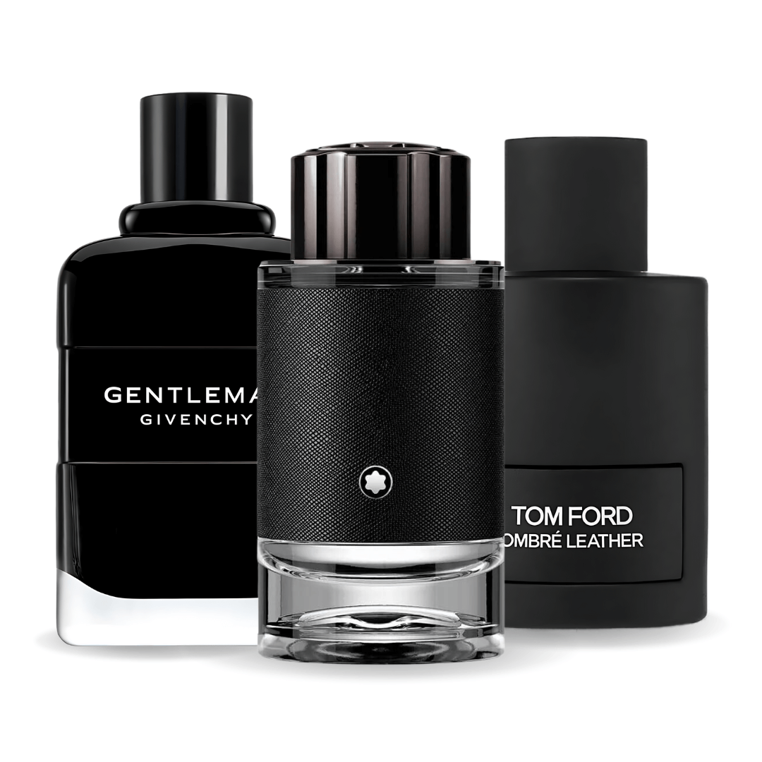 Sada 3 parfémů parfémů Tom Ford Ombre Leather, Givenchy Gentleman, Montblanc Explorer 100ml 