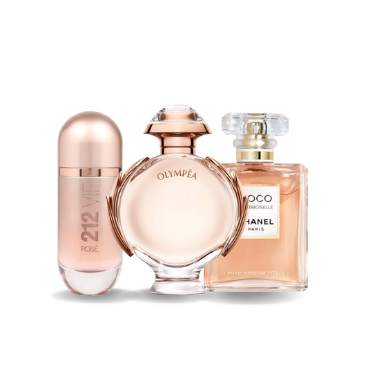 Sada 3 parfémů parfémů Chanel COCO MADEMOISELLE, Yves Saint Laurent LIBRE a CHLOÉ 100ml