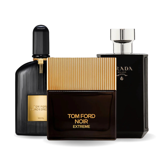 Sada 3 parfémů parfémů BLACK ORCHID, NOIR EXTREME, PRADA INTENSE 100ml