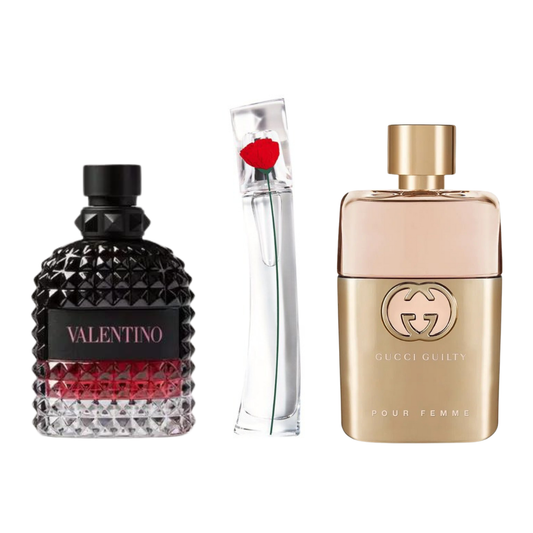 Sada 3 parfémů parfémů 3 Gucci Guilt, Valentini Intense, Flower Kenzo 100ml